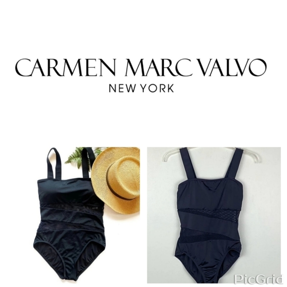 Carmen Marc Valvo Other - Carmen Marc Valvo Black Cutout Mesh Swimsuit